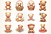 Teddy Bear with Flowers Sublimation, an Illustration by CrexoraLab (Thumbnail 4 of 5)