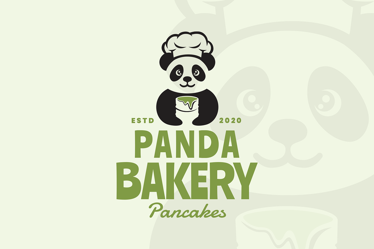 Panda Bakery Pancakes Logo Template, a Branding & Logo Template by Headfonts (Photo 3 of 3)