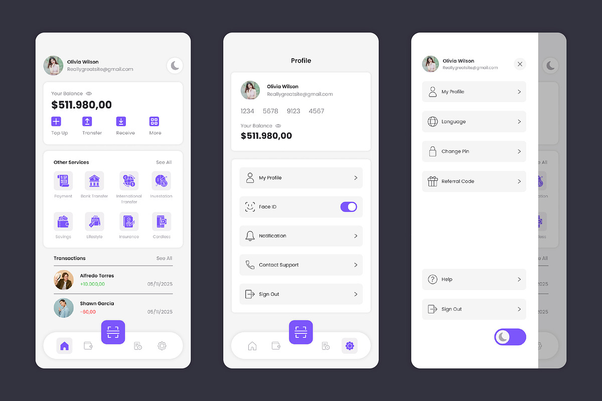 Epurse - Finance Mobile App UI Kit, an UI Kit Template by Kmg Design (Photo 3 of 3)