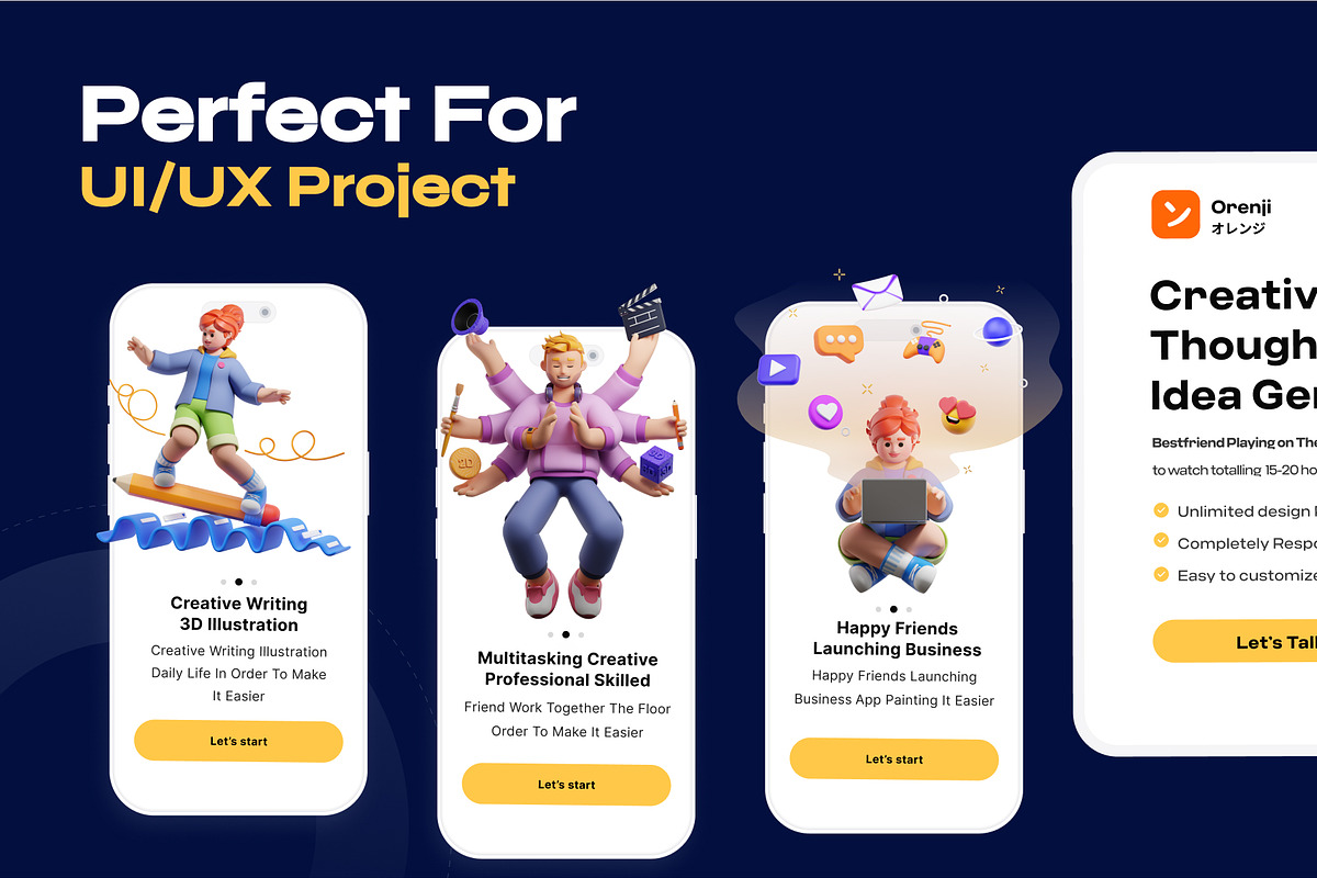 Startup Business 3D Character Pack, a Characters & Person 3D Model by orenjidesign (Photo 5 of 8)