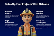 3D Character (Professions) Icon Set, a Characters & Person 3D Model by Flat Icons (Thumbnail 3 of 8)