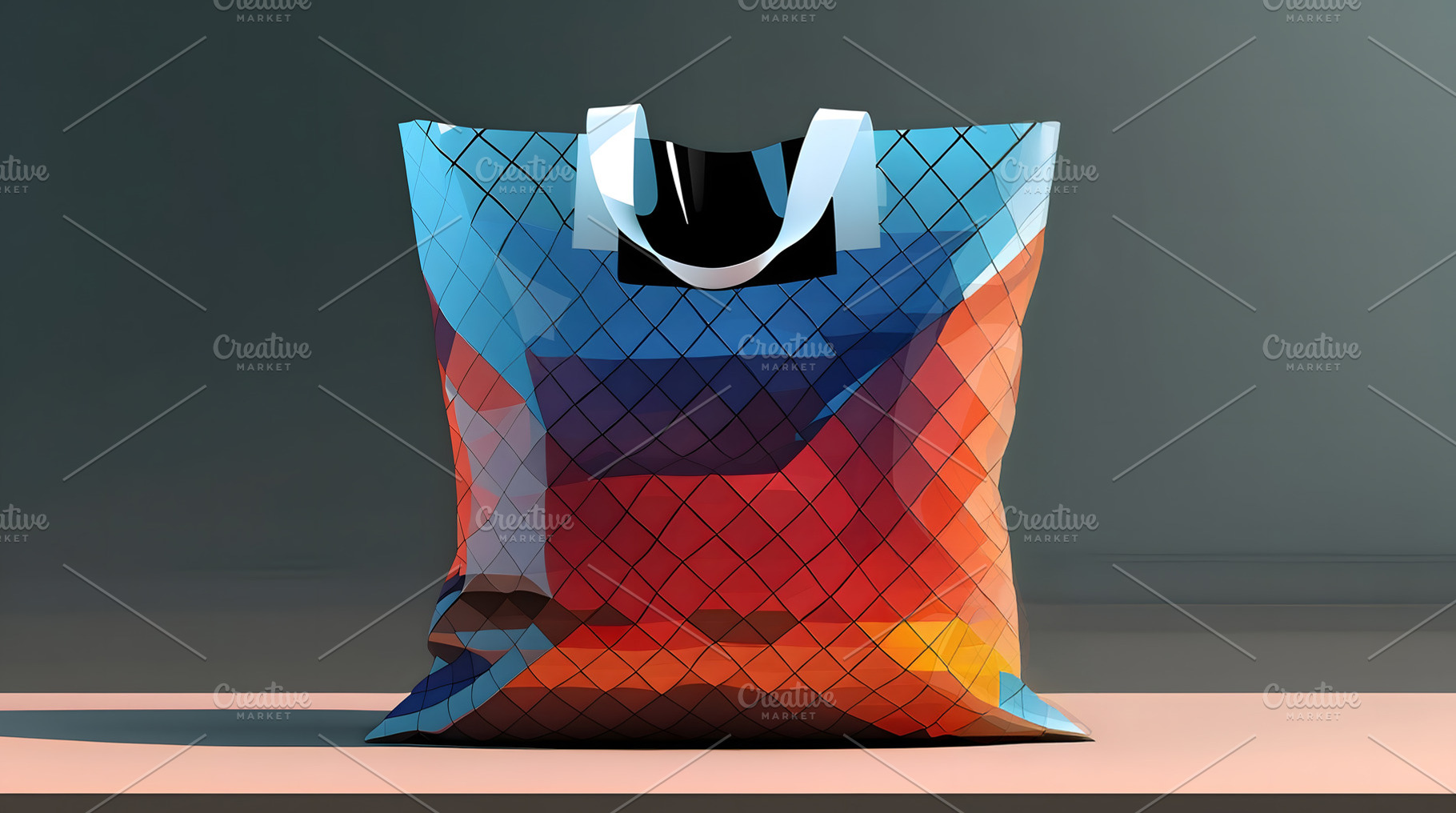 Abstract Geometric Shopping Bag, a Beauty & Fashion Photo by Stock Shape