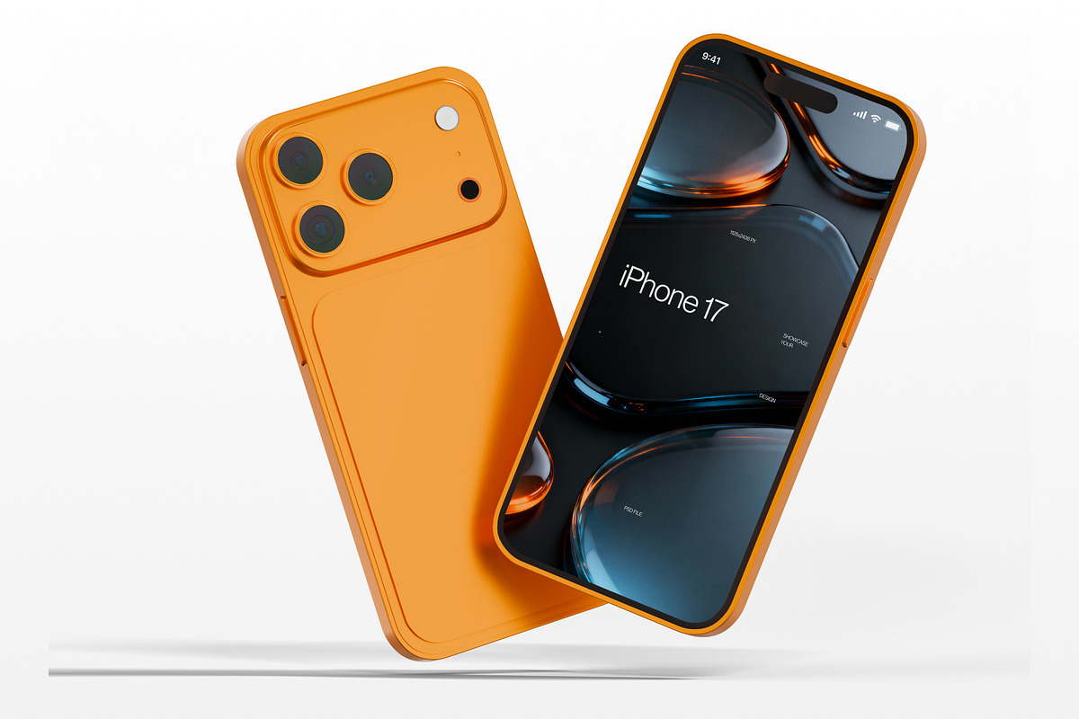 iPhone 17 Pro Mockup, an iPhone Mockup by SLAB! Design (Photo 6 of 8)