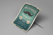Movember Mustache Party Flyer, a Flyer Template by monogrph (Thumbnail 3 of 4)