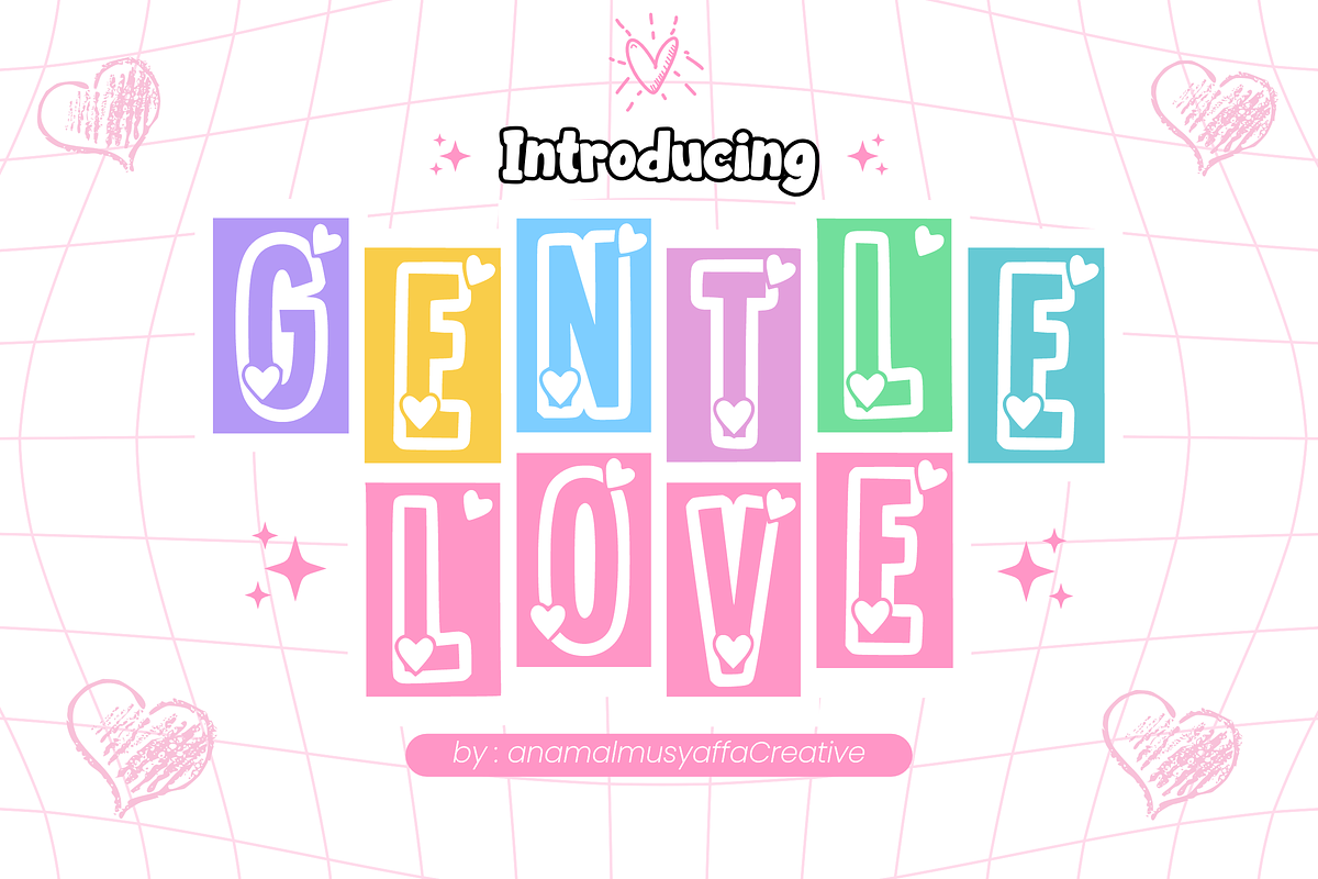 Gentle Love - Display Font, a Font by KiddoGlyphs Studio (Photo 1 of 5)