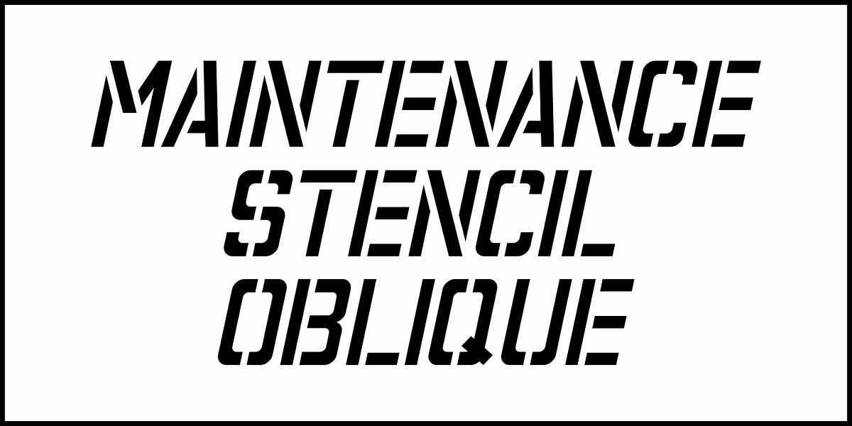 Maintenance Stencil JNL, a Font by Jeff Levine Fonts (Photo 4 of 5)