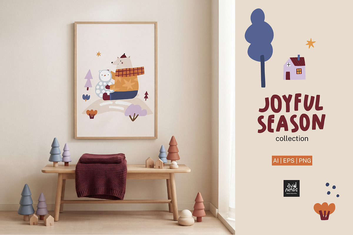 Joyful Season — Winter Clipart, a Seasonal Illustration by avdnadi (Photo 4 of 11)
