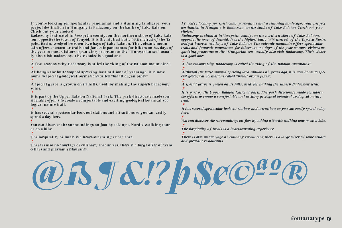 Badacsony, a Font by Fontanatype (Photo 13 of 14)