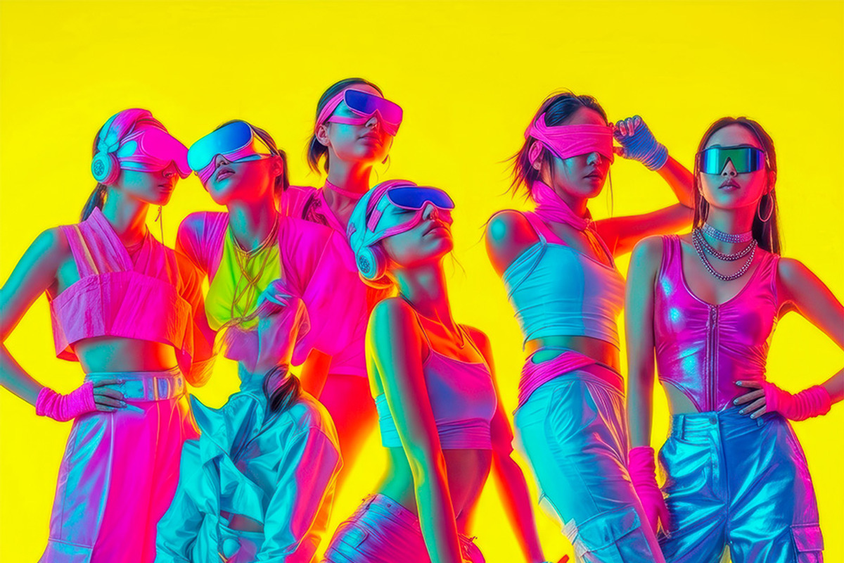 Neon Cyberpunk Girls Photo Pack, a Person Illustration by StockVerse Creative (Photo 4 of 4)