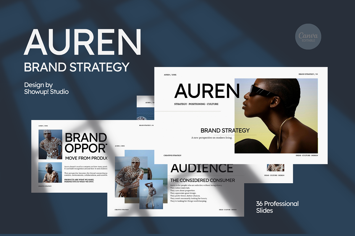 AUREN Brand Strategy - Canva, a Presentation Template by ShowUp! Studio (Photo 1 of 6)