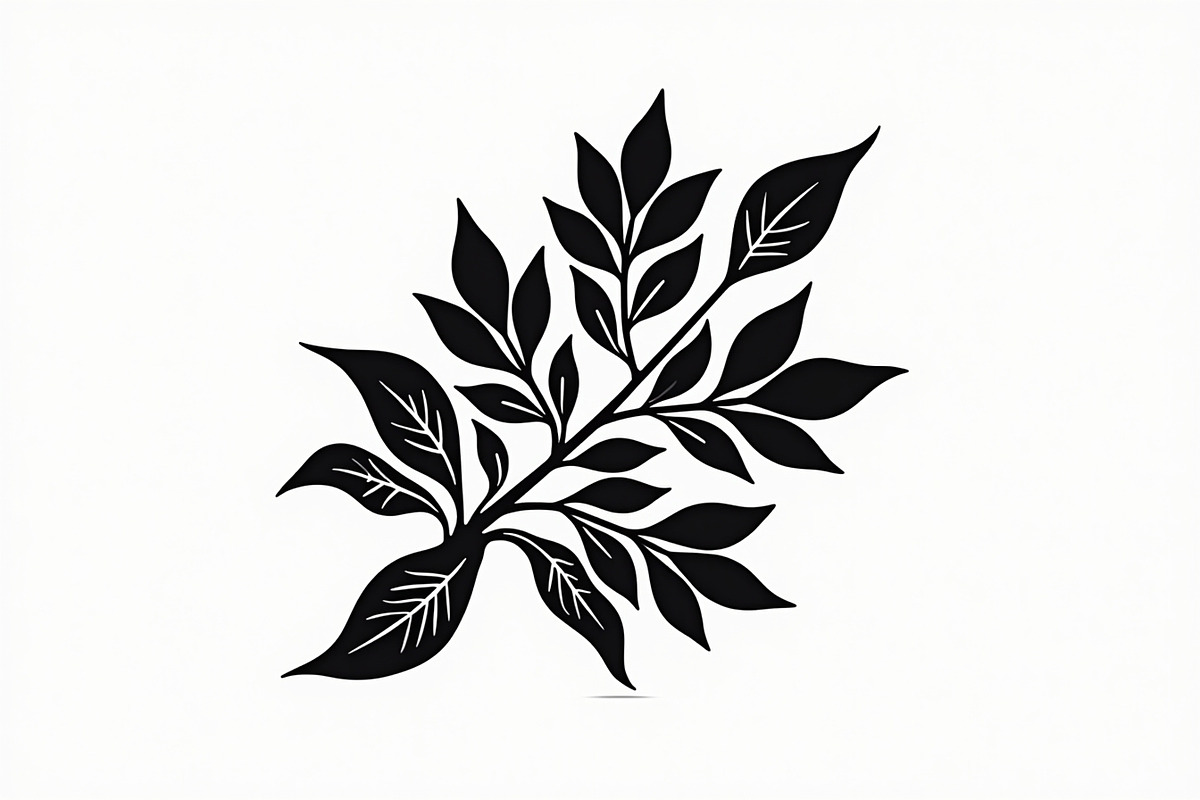 This elegant Leaf and Branch Botanic, an Illustration by Amazin_art (Photo 7 of 21)