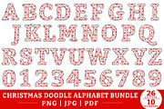 Christmas Doodle Alphabet PNG Bundle, a Graphic by CraftlabSVG (Thumbnail 5 of 13)