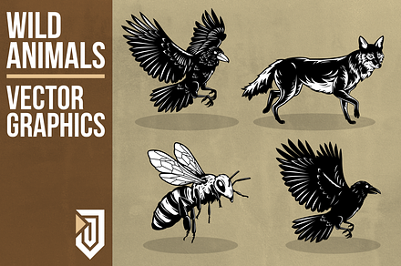 WILD ANIMALS -  VECTOR GRAPHICS