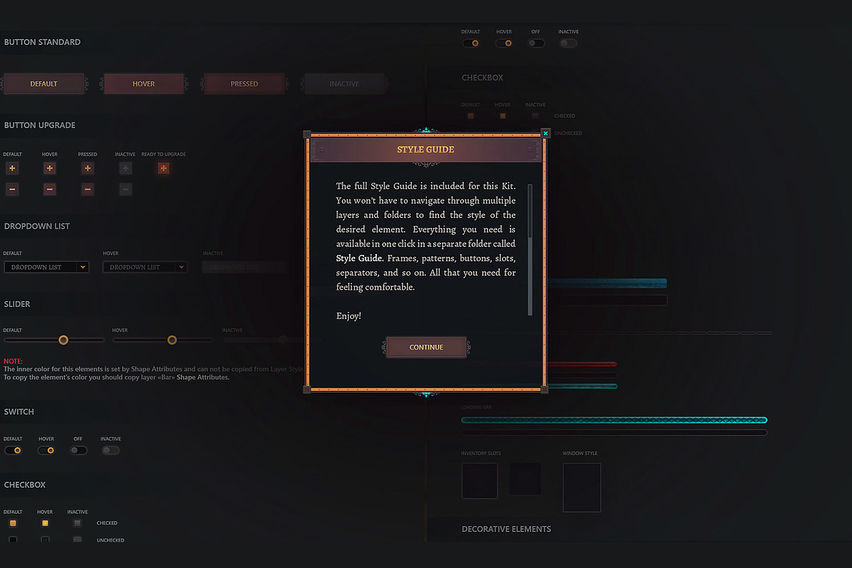 RPG Gaming User Interface Lite Kit, a Templates & Theme by Marabu Textures Store (Photo 3 of 3)