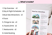 Travel Itinerary Canva Template, a Magazine Template by PlannersByBee (Thumbnail 2 of 6)