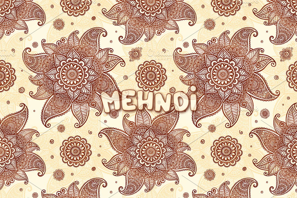 20 Indian mehndy style elements, a Pattern Graphic by Art of Sun (Photo 3 of 7)