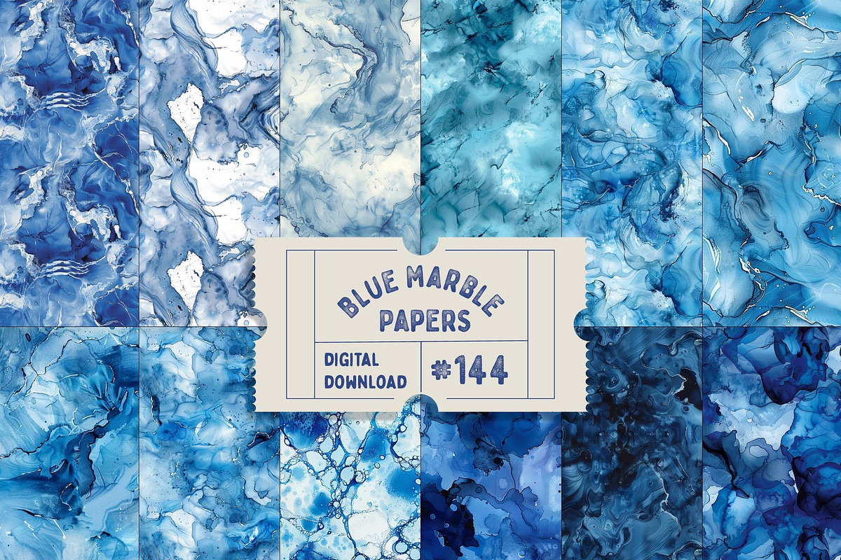 Blue Marble Texture Seamless Paper, a Texture Graphic by Natural Planners (Photo 1 of 3)