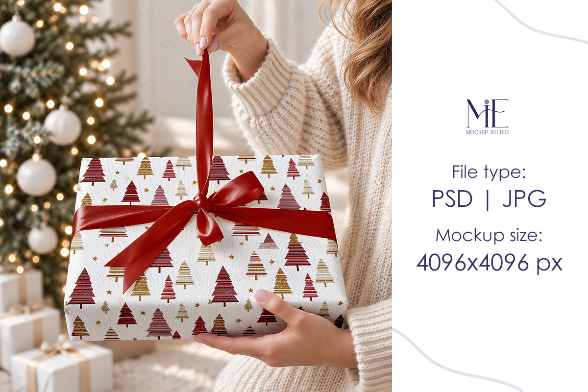 Wrapping Paper Mockup Gift Wrap Roll, an Advertising Mockup by Mie Mockup Studio (Photo 5 of 8)