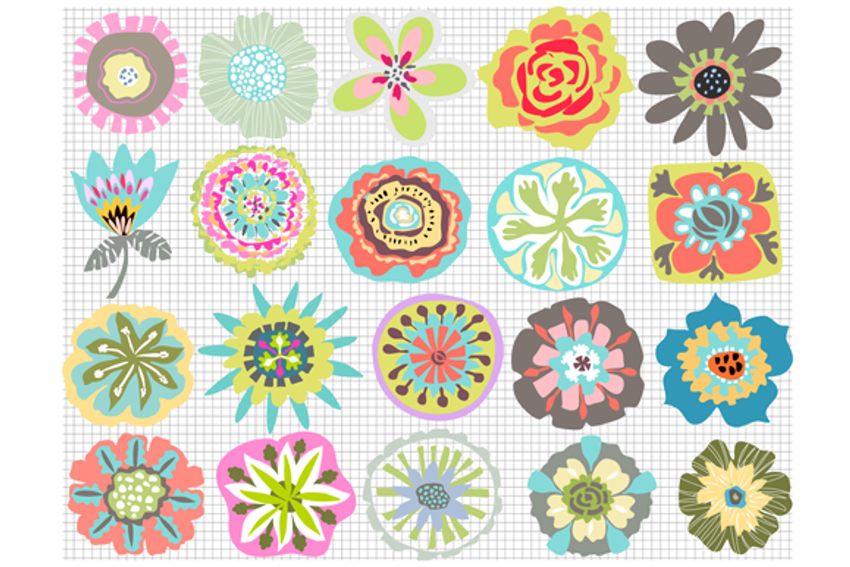 Flowers for Digital Patterns Icons, an Icon by Karen Fields Design