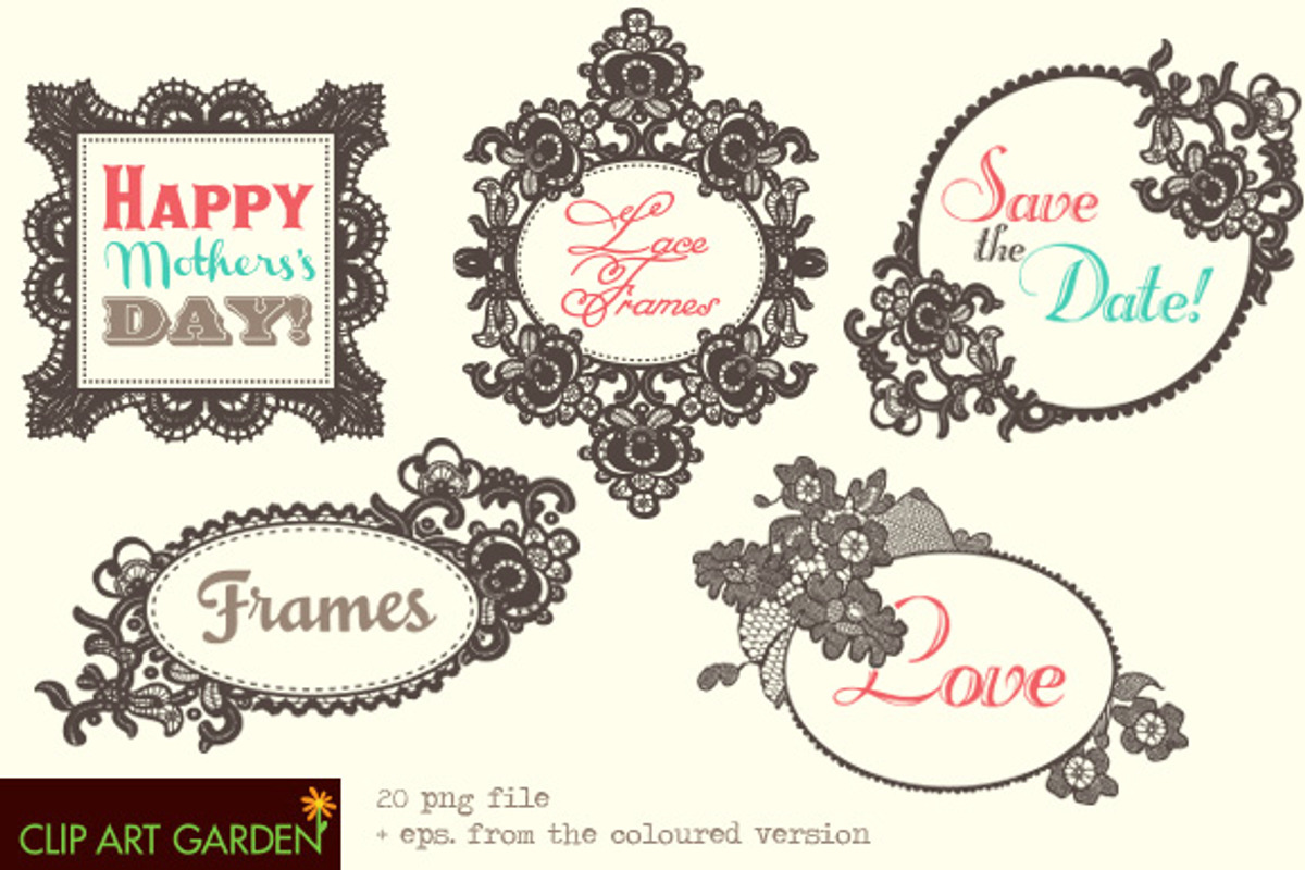 Lace frames in different colours. preview 2