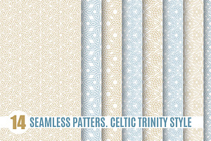 Seamless patterns in celtic style, a Pattern Graphic by RevelStockart