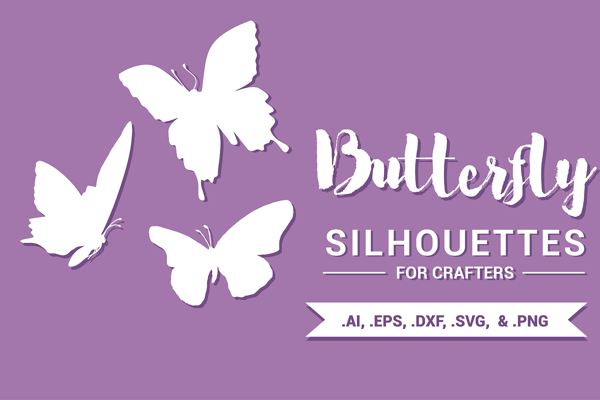 Butterfly Silhouettes for Crafters, an Object Graphic by Brandi Lea Designs (Photo 1 of 2)