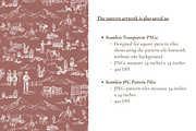 Cowboy Country Toile de Jouy Pattern, a Background Graphic by Hughes Studio (Thumbnail 6 of 8)