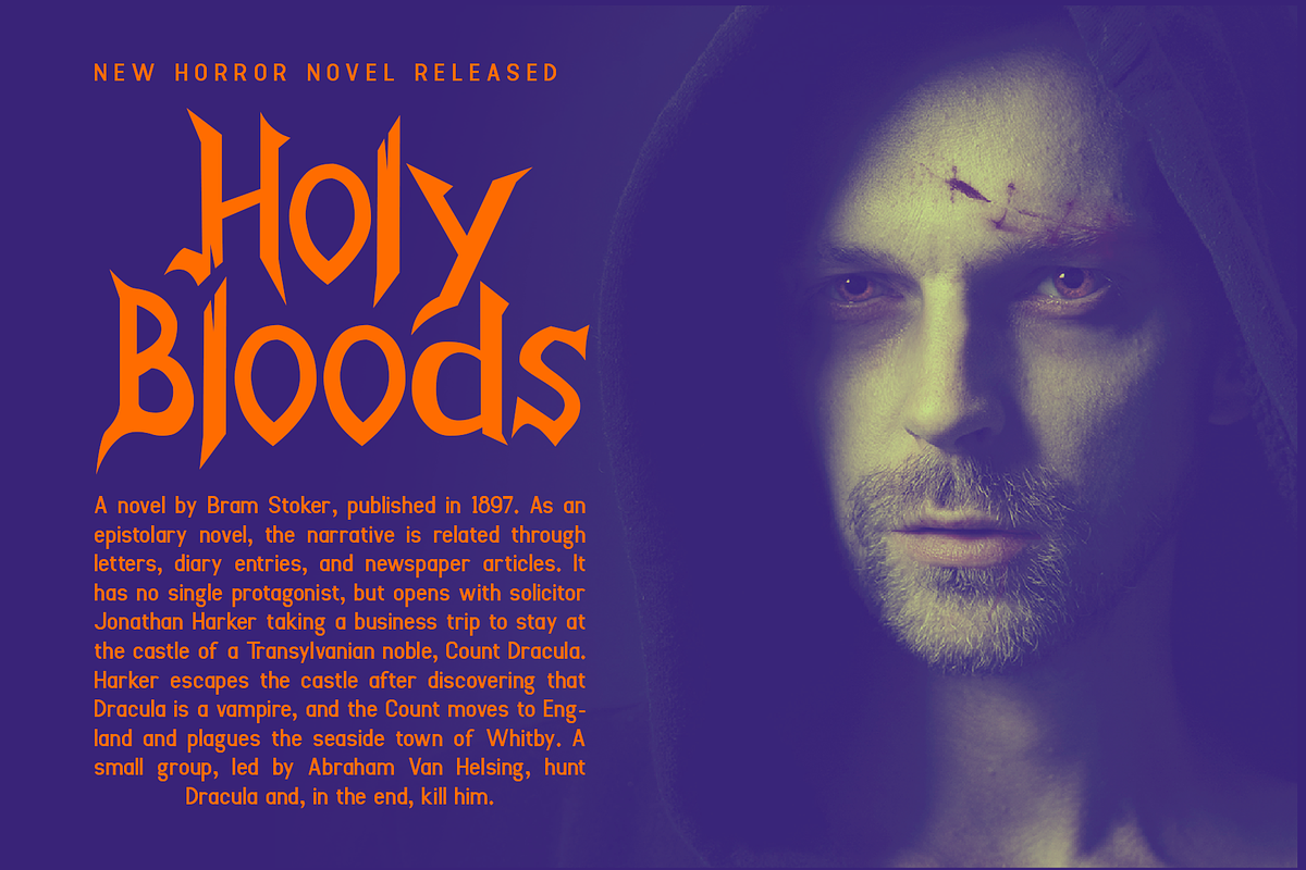Mr. Draculle–Horror Display Typeface, a Blackletter Font by overlaytemplates (Photo 2 of 5)