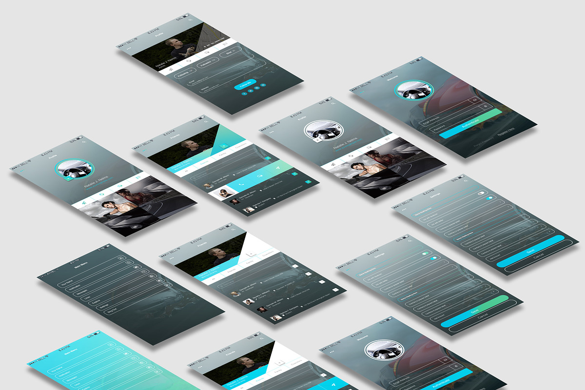 Mobile Phone - Flat App UI, an iPhone Mockup by Proshanta Sarker (Photo 2 of 3)