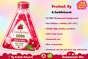 Cute Cranberry Soda Clipart PNG, a Food Illustration by K.JackArtwork (Thumbnail 4 of 4)
