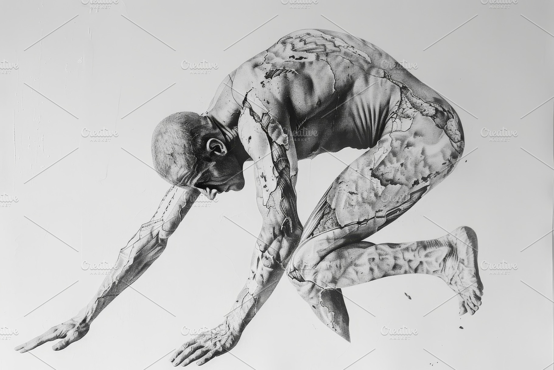 A detailed representation of a human, a Photo by Tanuart