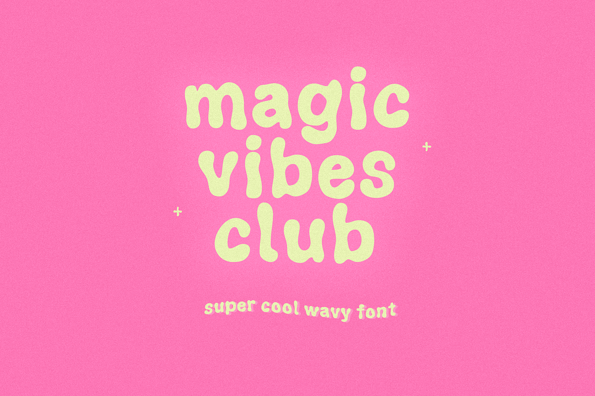 Magic Vibes Club | Retro Wavy Font, a Handwritten Font by KA Designs (Photo 1 of 11)