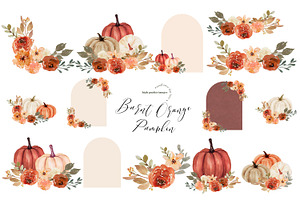 Burnt Orange Arch Pumpkin Clipart