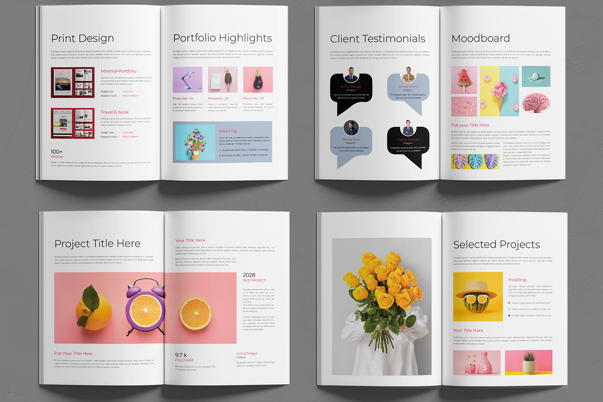 Modern Graphic Designer Portfolio, a Brochure Template by MightyDesign (Photo 3 of 6)
