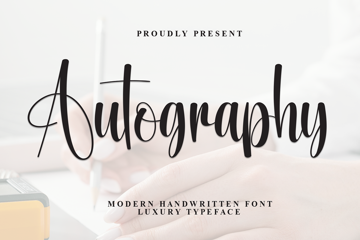 Autography | Script Font, a Handwritten Font by Scratchones (Photo 1 of 8)
