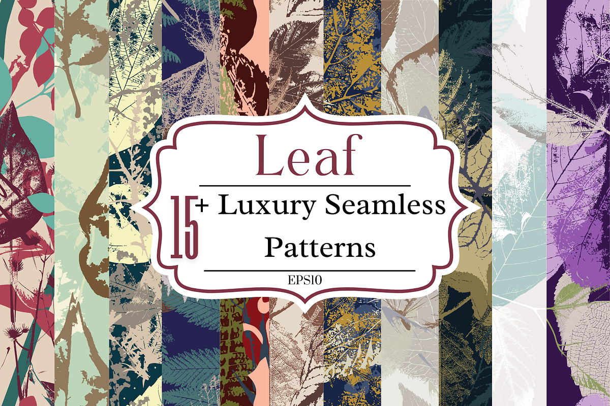 Seamless Luxurious Leaf Patterns, a Pattern Graphic by ThePhoton (Photo 1 of 18)