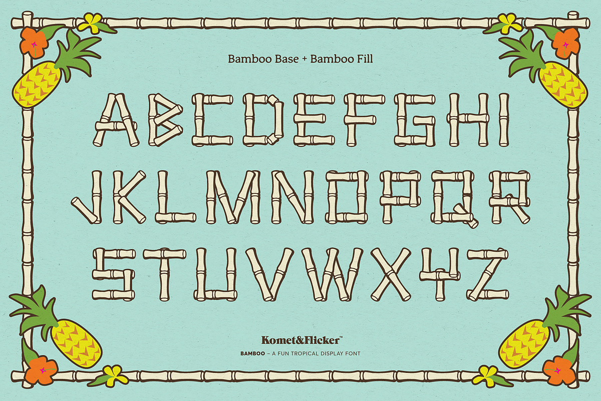 Bamboo - A Fun Tropical Display Font, a Sans Serif Font by Komet & Flicker (Photo 2 of 9)
