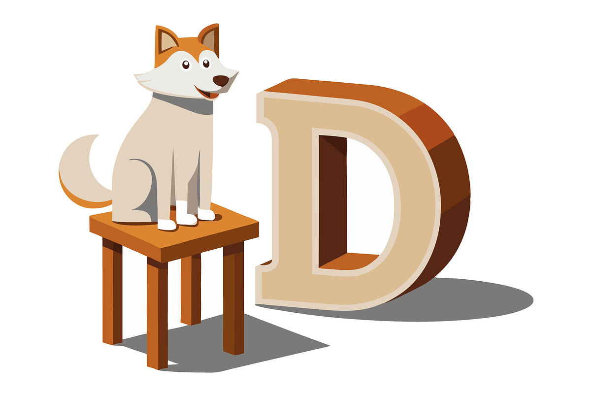 A-Z 3D Alphabet with Cute Character, a Graphic by Creative_View (Photo 10 of 28)