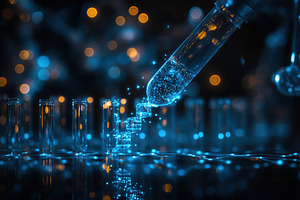 Detailed depiction of a pipette disp, a Photo by Tanuart
