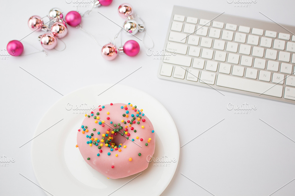 Pink & Silver Christmas Stock Images, a Product Mockup by Kreanille Design (Photo 3 of 4)
