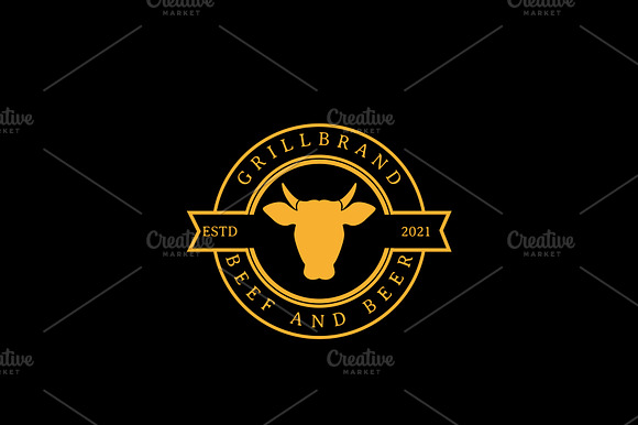 Premium Steak House Logo Design preview 5