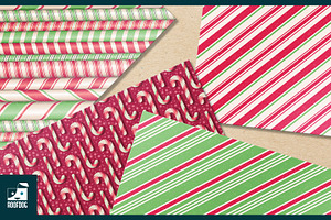 Candy Cane Stripe Digital Paper