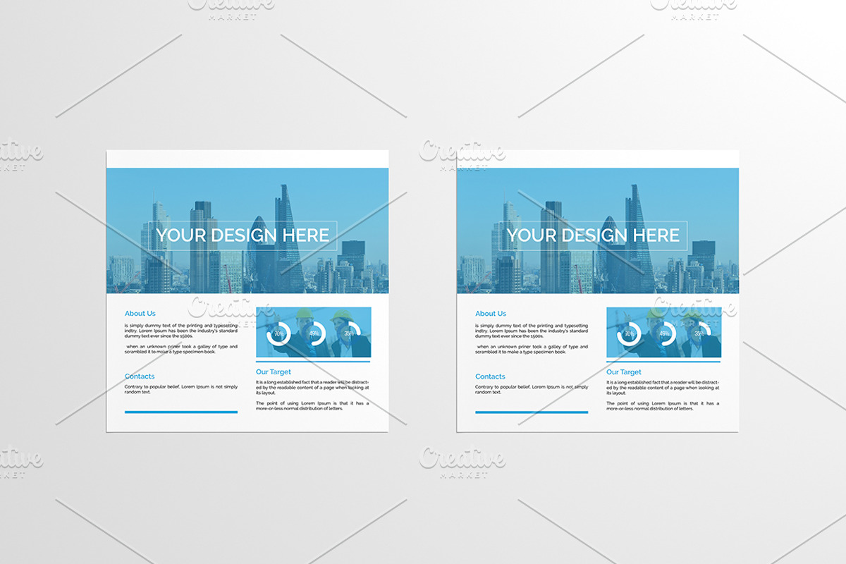 Flyer Square Mock-Up, a Print Template by AlkStudio (Photo 4 of 12)