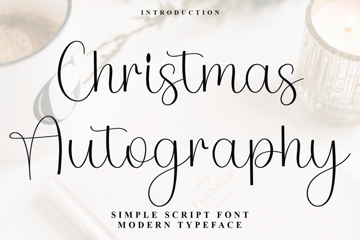 Christmas Autography, a Handwritten Font by InermediaSTUDIO (Photo 1 of 7)