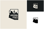 Arizona Map Line Cactus Saguaro Logo, a Branding & Logo Template by Enola99d (Thumbnail 2 of 2)