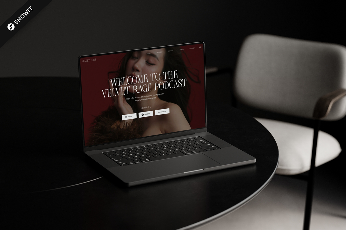 Showit Podcast Website Template Red, a Landing Page Template by Designorina (Photo 7 of 8)