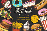 Fast food set., a Food Illustration by Tabiti (Thumbnail 1 of 9)
