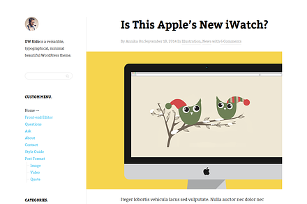 DW Kido - Minimal WP Blog Theme