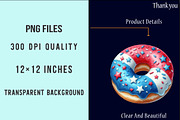 Watercolor 4th of July Snacks PNG, an Illustration by SinaCreation (Thumbnail 5 of 5)