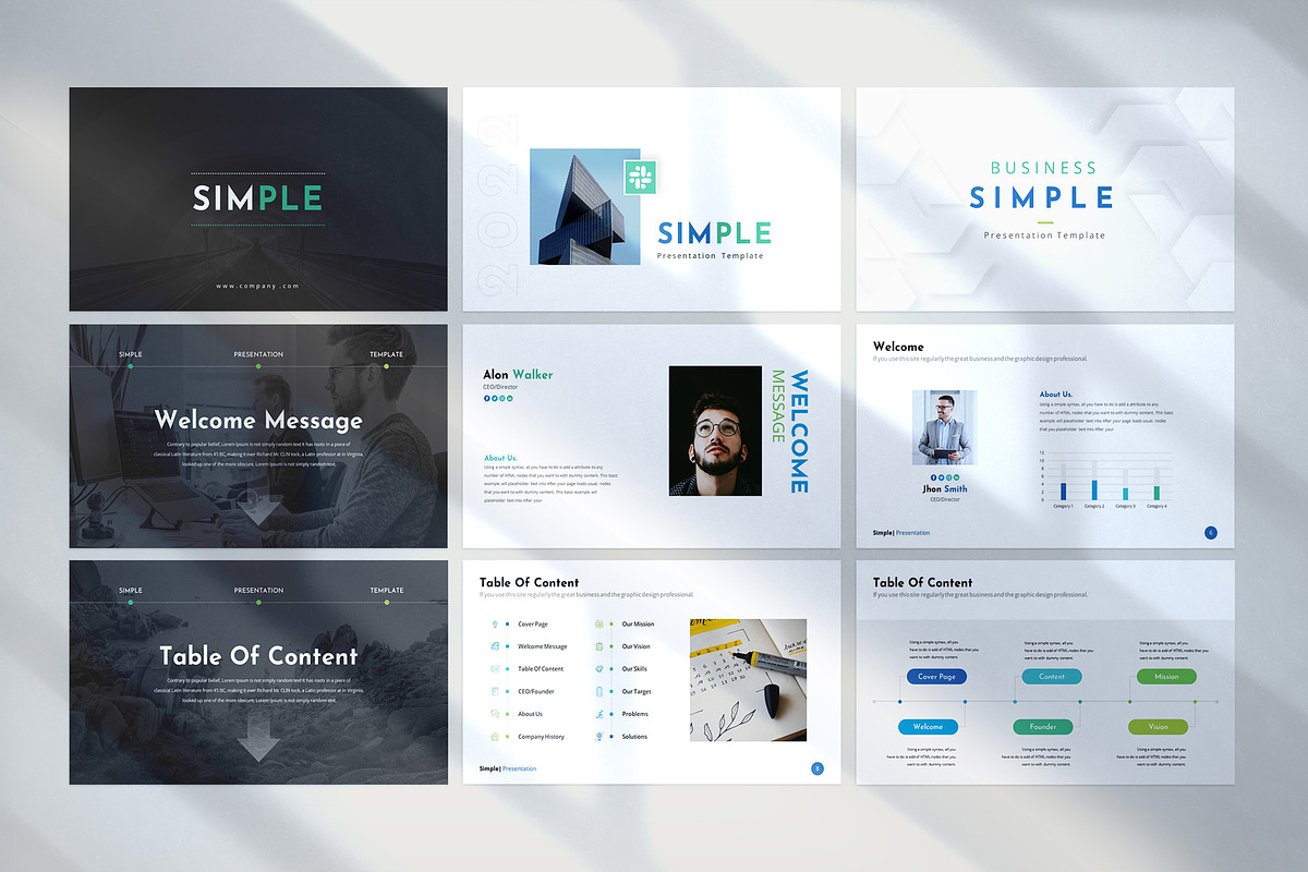 Simple Keynote Template, a Presentation Template by WhiteGraphic (Photo 3 of 16)